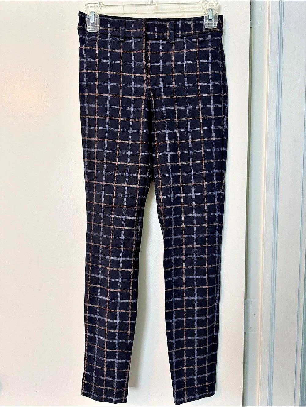 Express Black Plaid Skinny Pants